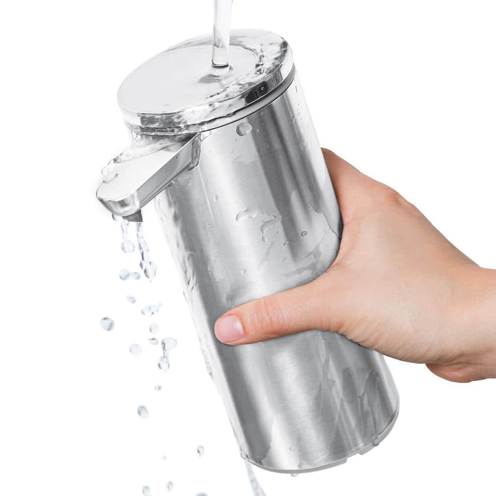 Brushed Stainless Steel Touch-Free Sensor Soap Pump with Caddy