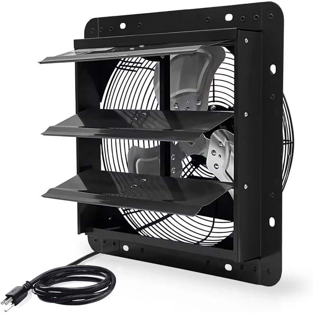 KIWDZFU 14 in. Shutter Exhaust Fan Wall Mounted Aluminum Blades