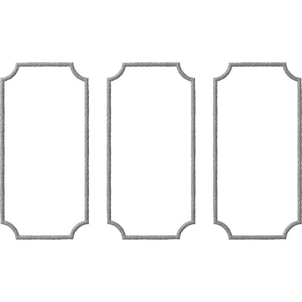 Ekena Millwork 24 in. W x 48 in. H Unfinished Polyurethane Dublin Panel Moulding Kit (Triple Panel)