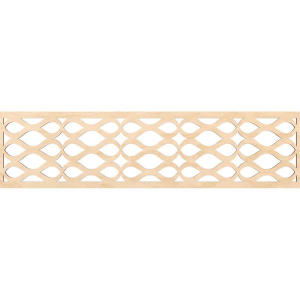 Ekena Millwork Somerset Fretwork 0.375 in. D x 47 in. W x 12 in. L Birch Wood Panel Moulding