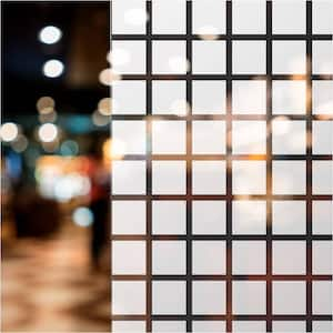 60 in. x 50 ft. BBL Bold Block Decorative (1 3/8 in. White Squares) Window Film