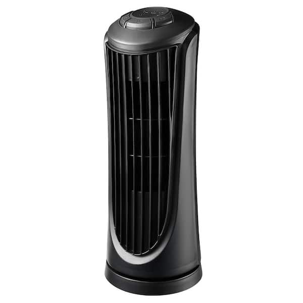 14 in. Oscillating Personal Desk Tower Fan in Black