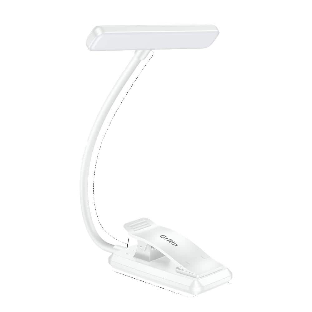 Powerful Clip-On 5-Volt 60 Lumen Integrated LED Reading Clamp Work Light Battery Operated 1.49 in. Tool Only in White price history on PriceWatchPro