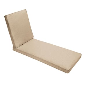 79 x 25 x 3 Indoor/Outdoor Chaise Lounge Cushion in Sunbrella Canvas Fawn