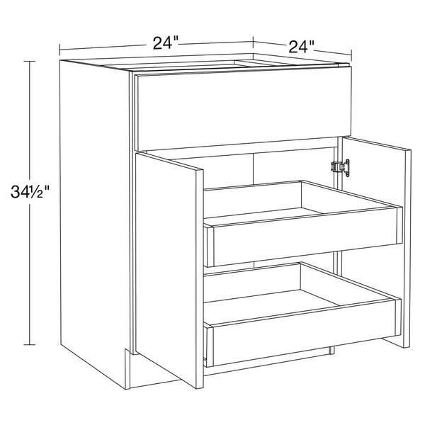 Home Decorators Collection - Hargrove 24 in. W x 24 in. D x 34.5 in. H Assembled Plywood Base Kitchen Cabinet in Vessel Blue with 2ROT Soft Close