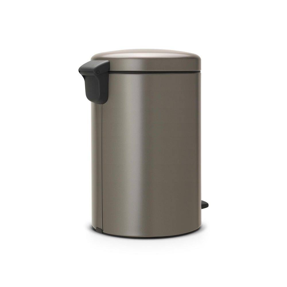 Platinum Round Soft-Close Pedal Trash Can with Removable Bucket