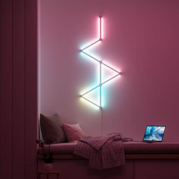 Nanoleaf Lines Smarter Kit Multi-Color Modular Backlit LED Wall