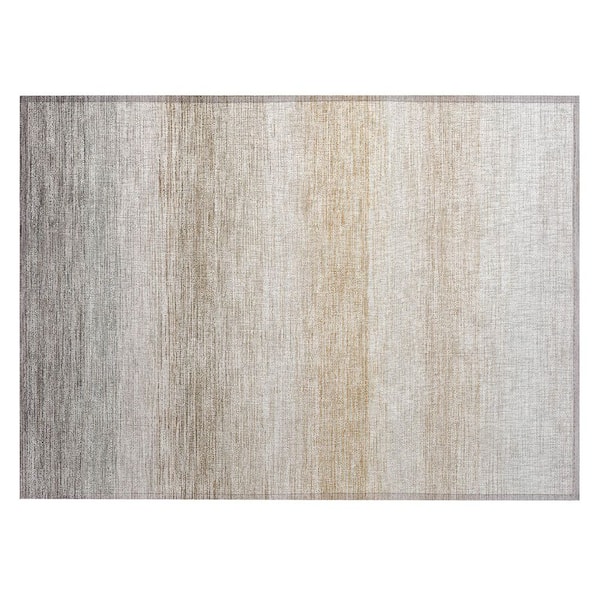 Chantille Machine Washable Indoor/Outdoor Abstract ACN2891 Putty 3 ft. x 4 ft. Area Rug