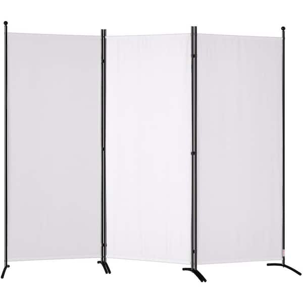 VEVOR Room Divider 6.1 ft. Freestanding and Folding Privacy Screens 3 Panel for Office Bedroom Study (White)
