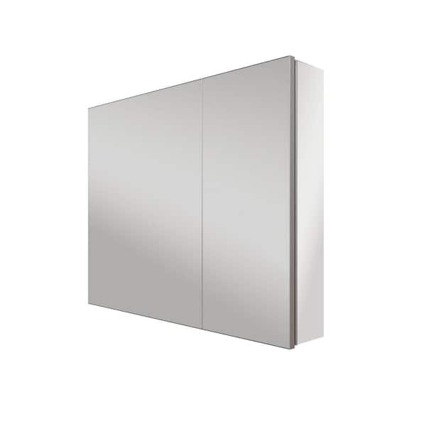 30 in. W x 24 in. H Rectangular Aluminum Medicine Cabinet with Mirror