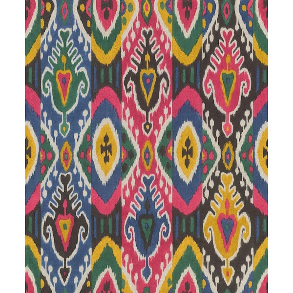 rasch Villon Multicolor Ikat Expanded Vinyl Non-Pasted Wallpaper Roll
