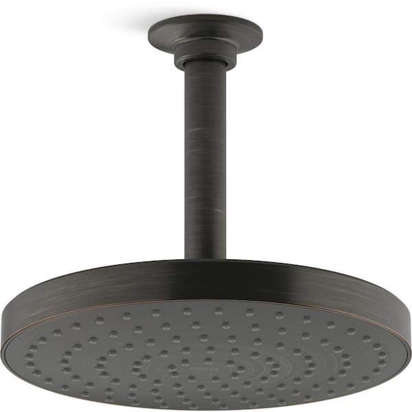 KOHLER Awaken 1-Spray Patterns 7.9 in. Single Ceiling Mount Fixed Shower Head in Oil-Rubbed Bronze