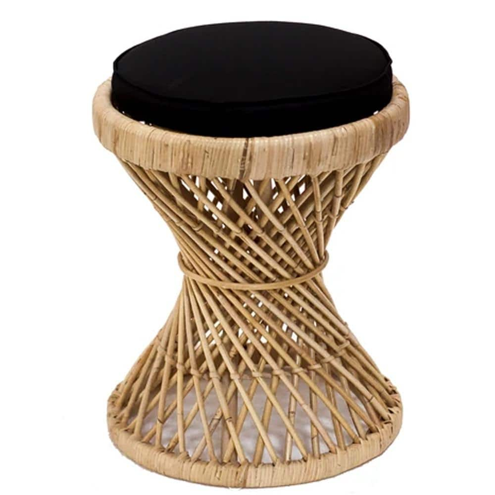 Vintage Rattan Stool - Padma's Plantation VIN31