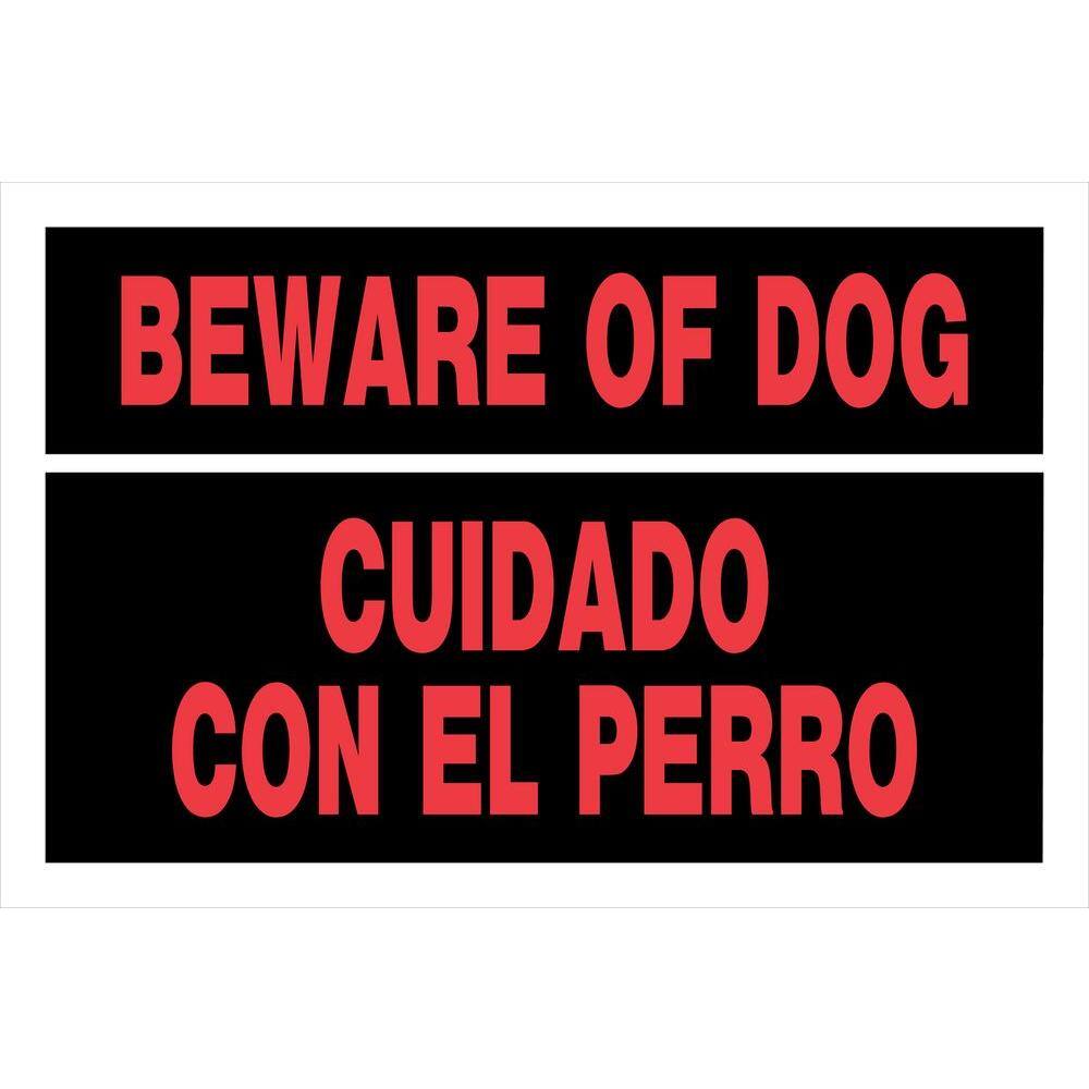 Hillman 8 in. x 12 in. Plastic Beware of Dog Sign 841962 - The Home Depot