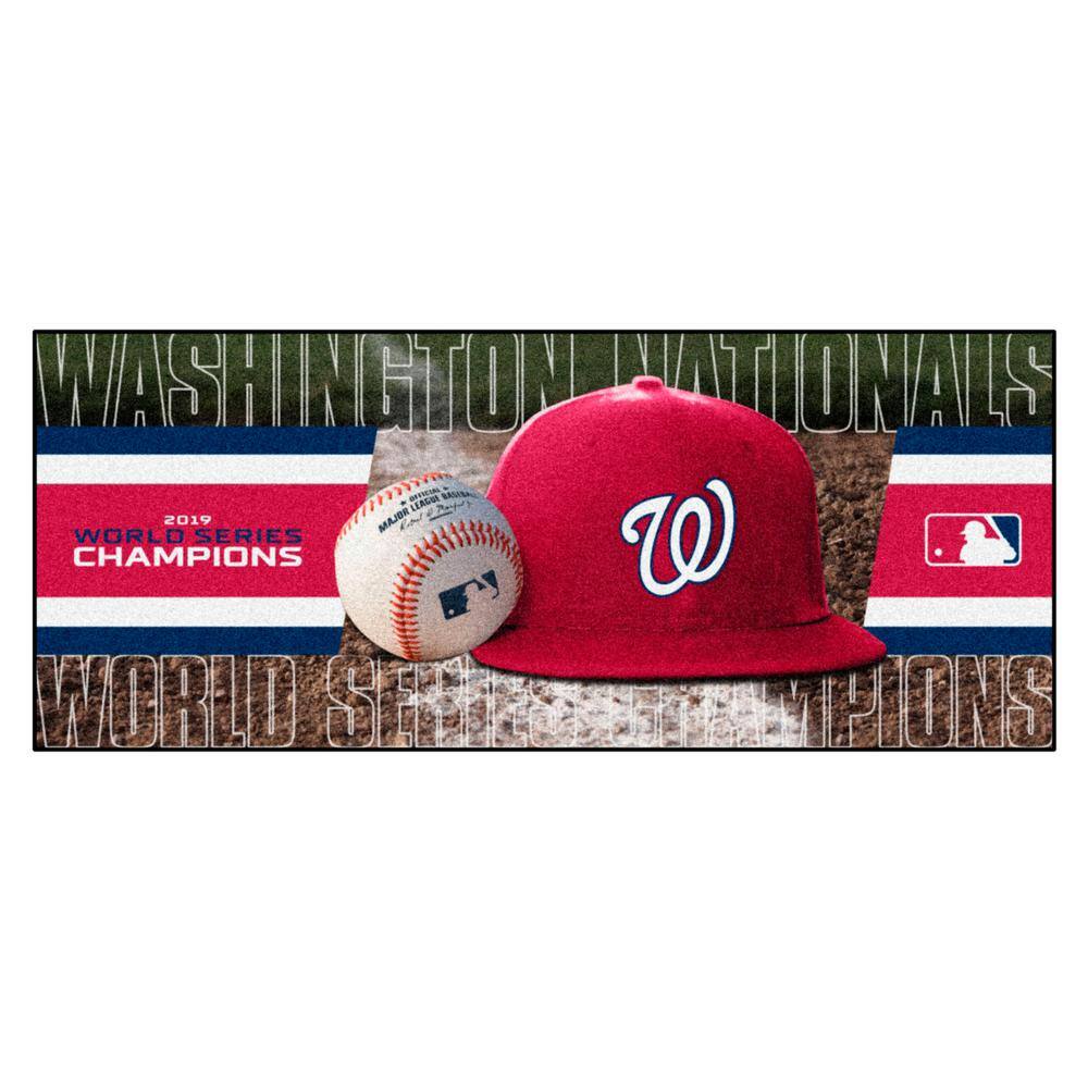 FANMATS Washington Nationals 2019 World Series Champions Baseball Blue 2  ft. x 2 ft. Round Area Rug 22302 - The Home Depot