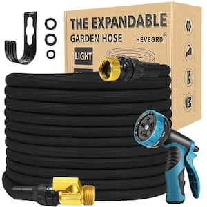 3/4 in. Dia x 100 ft. Light-Weight Retractable Garden Hose, No-Kink Expandable Flexible Rubber Water Hose