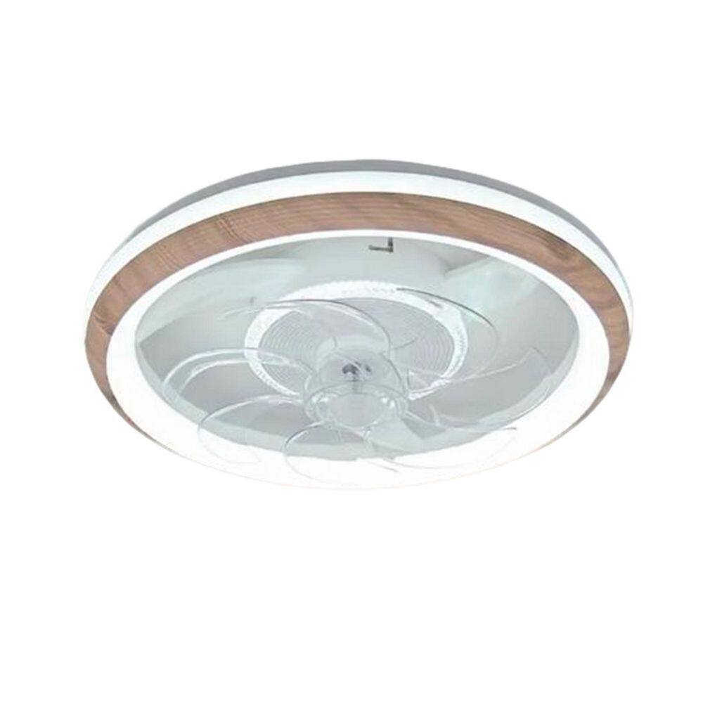 19 in. White Bladeless Flush Mount Ceiling Fan Light with Remote, 7-Leaf Modern Low Profile Fan Light for Bedroom price history on PriceWatchPro