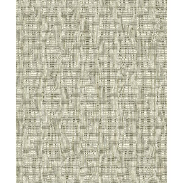 Unbranded Elegance Collection Silver Loose Weave Pearlescent Finish Non-Pasted Non-Woven Wallpaper Sample