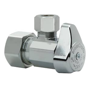 BrassCraft Angle Stop Stuffing Box 1/2 in. Comp x 3/8 in. Comp CP