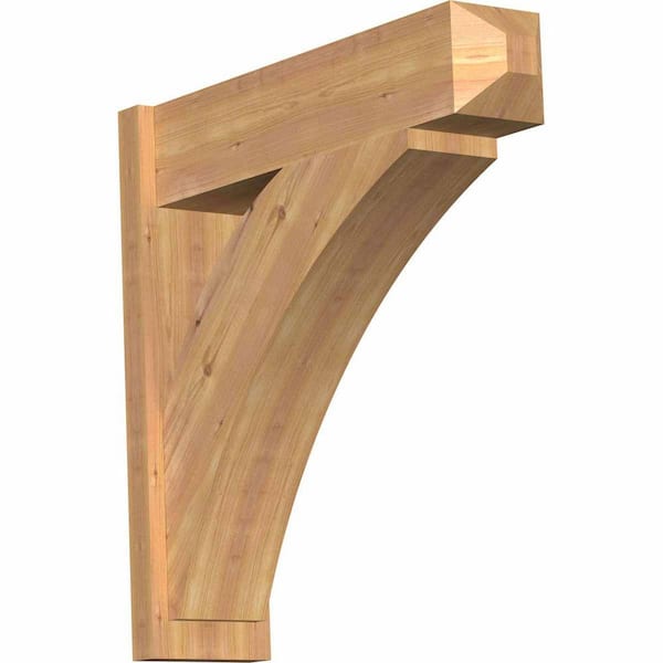 Ekena Millwork 8 in. x 30 in. x 30 in. Thorton Craftsman Smooth Western Red Cedar Outlooker
