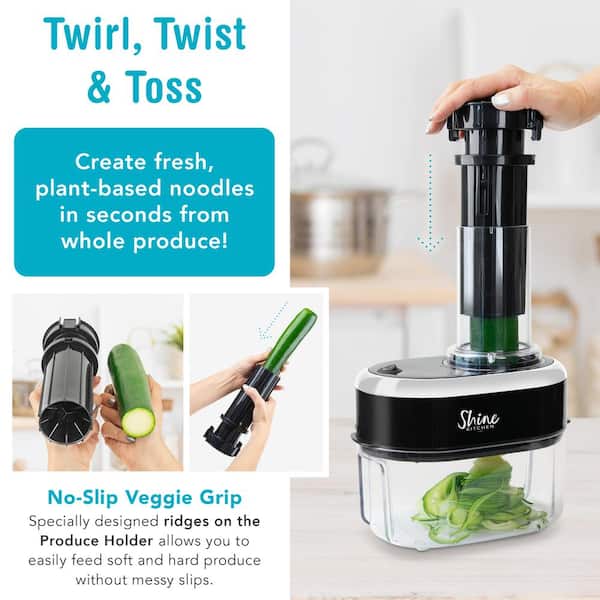 Great Choice Products Handheld Vegetable Spiralizer - Easy To Use Zucchini  Noodle Maker And Veggie Slicer For