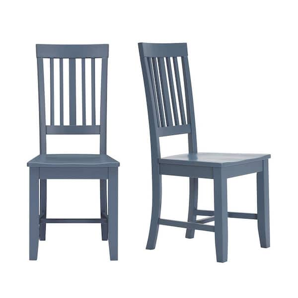 blue wood dining chairs