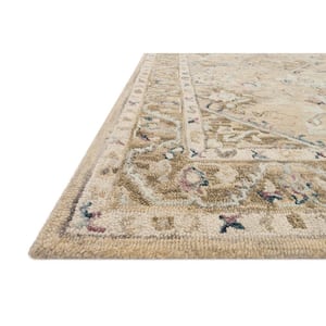 Beatty Beige/Ivory 1 ft. 6 in. x 1 ft. 6 in. Sample Traditional Wool Area Rug