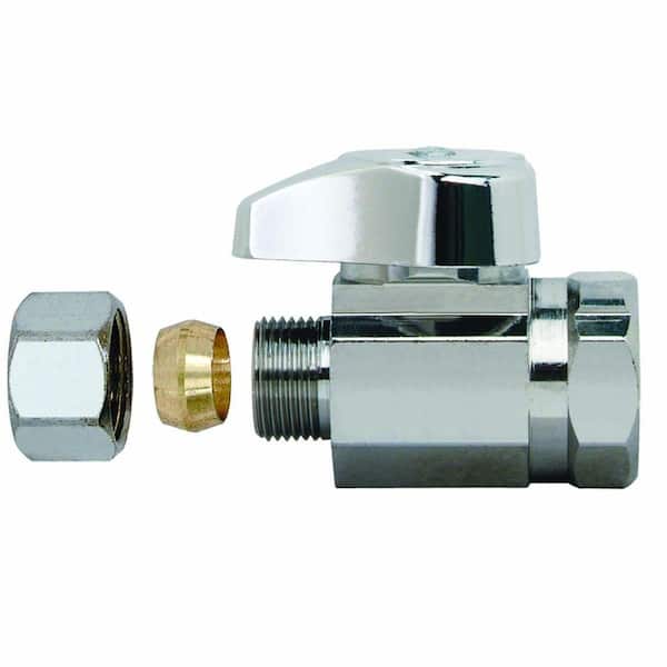 BrassCraft 1/2 in. FIP Inlet x 3/8 in. Compression Outlet 1/4-Turn