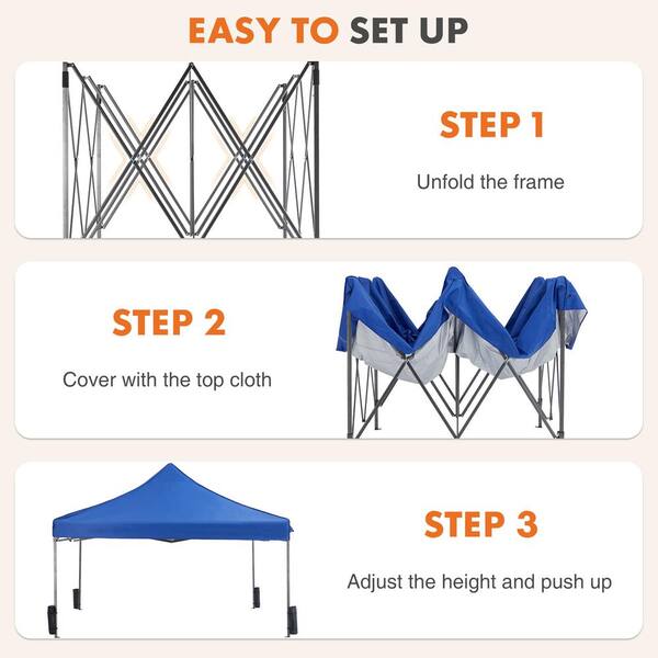 Sudzendf 10 ft. x 10 ft. Outdoor Adjustable Pop Up Canopy