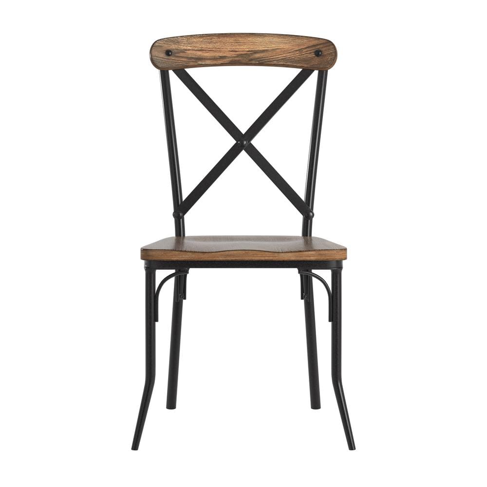 HomeSullivan Brown XCross Back Dining Chairs (Set Of 2) 405099S(3A