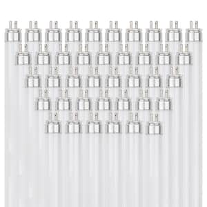24-Watt 22.2 in. Linear Tube T5 G5 Mini Bi Pin Base High Output Fluorescent Light Bulb in Bright White 3000K (40-Pack)