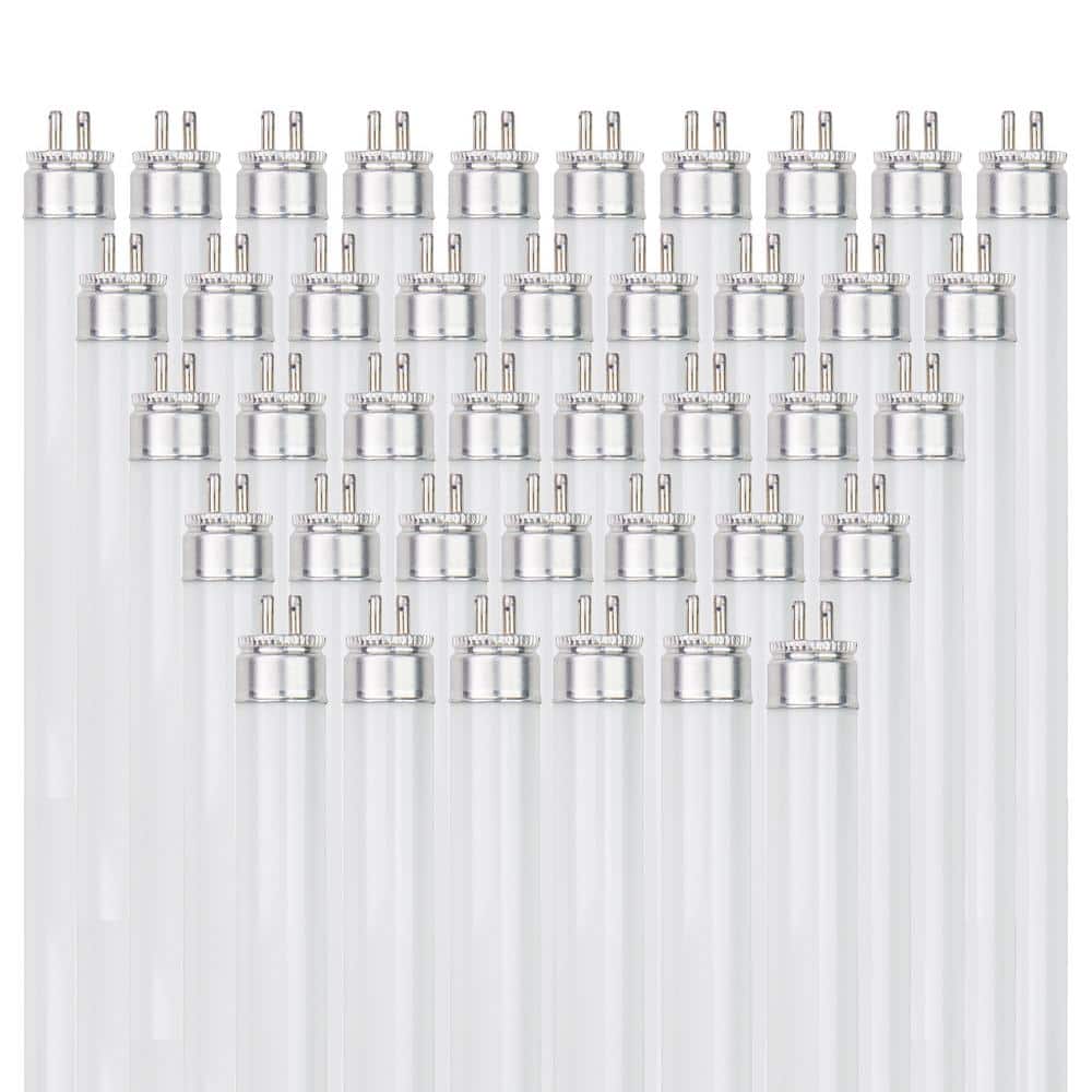 24-Watt 22.2 in. Linear Tube T5 G5 Mini Bi Pin Base High Output Fluorescent Light Bulb in Cool White 4100K (40-Pack) price history on PriceWatchPro