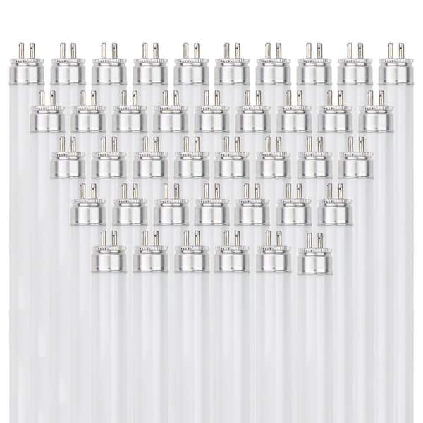 Sunlite 24-Watt 22.2 in. Linear Tube T5 G5 Mini Bi Pin Base High Output Fluorescent Light Bulb in Cool White 4100K (40-Pack)