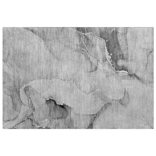 Dream Shag Premium Machine Washable Abstract ADS521 Gray 2 ft. x 3 ft. Accent Rug