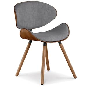 Marana Mid Century Modern Dining Chair in Grey Polyester linen fabric