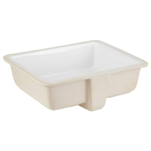 SIGNATURE HARDWARE Destin 19.88 in. Corner Bathroom Sink in Biscuit Vitreous China