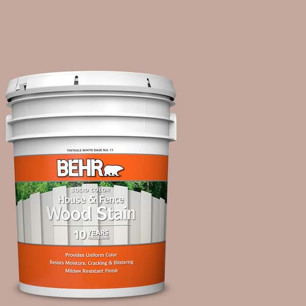 BEHR 5 gal. #760B-4 Adobe Straw Solid Color House and Fence Exterior Wood Stain