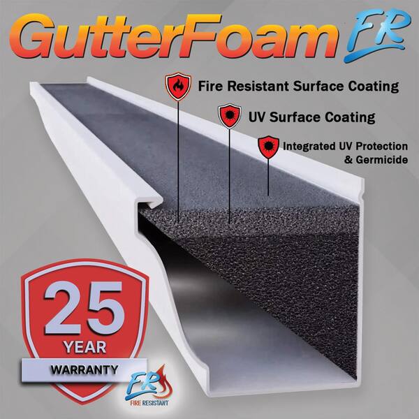 FR 4 ft. Foam Filter Plastic Gutter Guard for 4 in. K-Style (48-Pack) FR 4 ft. Foam Filter Plastic Gutter Guard for 4 in. K-Style (48-Pack)