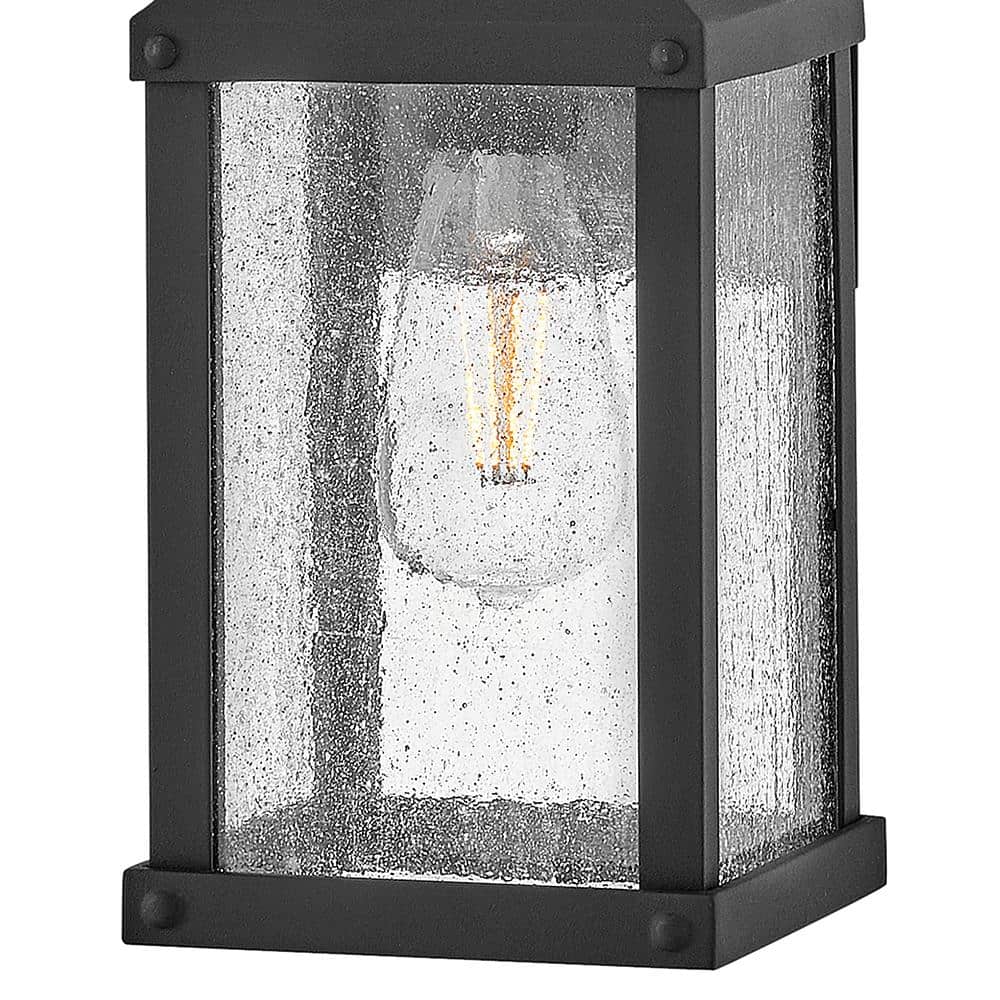 Beacon Hill Museum Black Seedy Glass Outdoor Wall Light