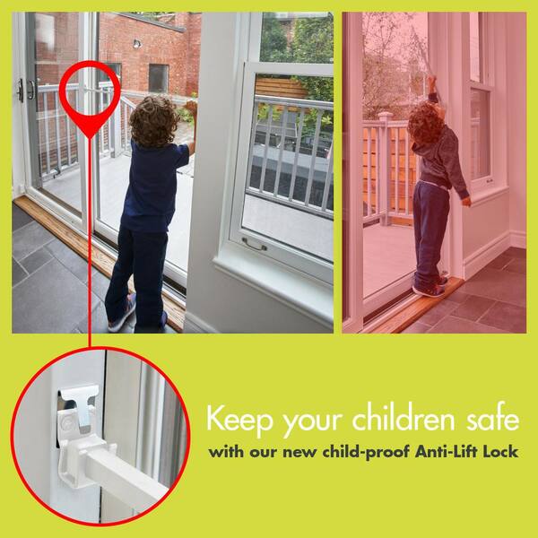 Ideal Security Patio Door Bar With Anti Lift Lock Black Sk110bl Ideal Security Patio Door Bar, Sliding Door Security Bar Home Depot