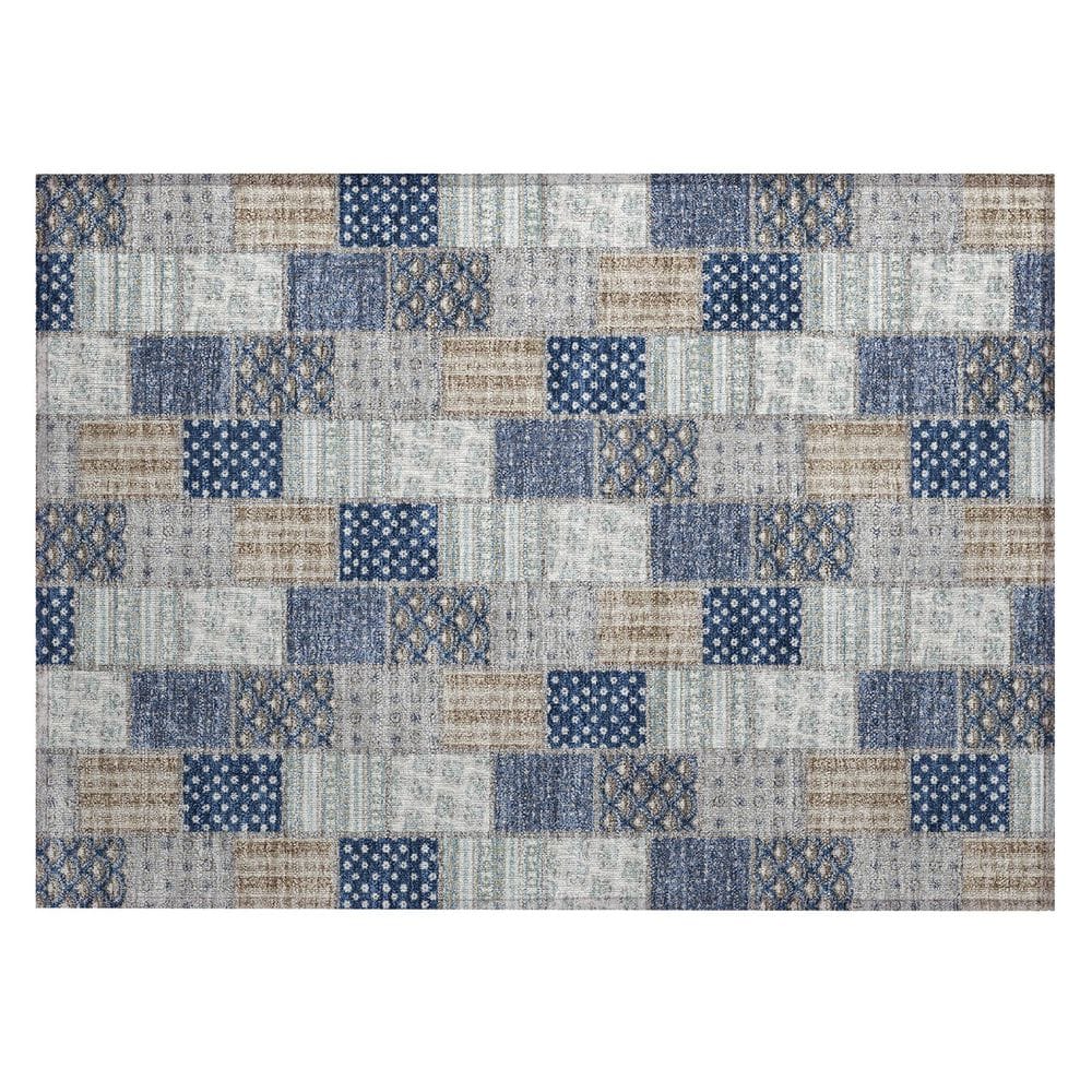 Chantille Machine Washable Indoor/Outdoor Abstract ACN2923 Navy 3 ft. x 4 ft. Area Rug price history on PriceWatchPro