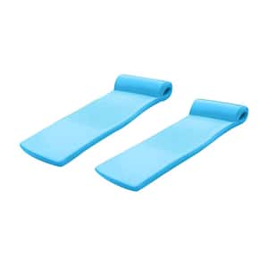 72 in. x 26 in. x 2.5 in. Blue Vinyl Rectangle Ultra Sunsation Adult Outdoor Pool Lounger Raft (2-Pack)