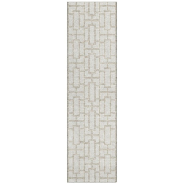 Addison Rugs Chantille Machine Washable Indoor/Outdoor Abstract ACN916 Ivory 2 ft. 3 in. x 7 ft. 6 in. Area Rug
