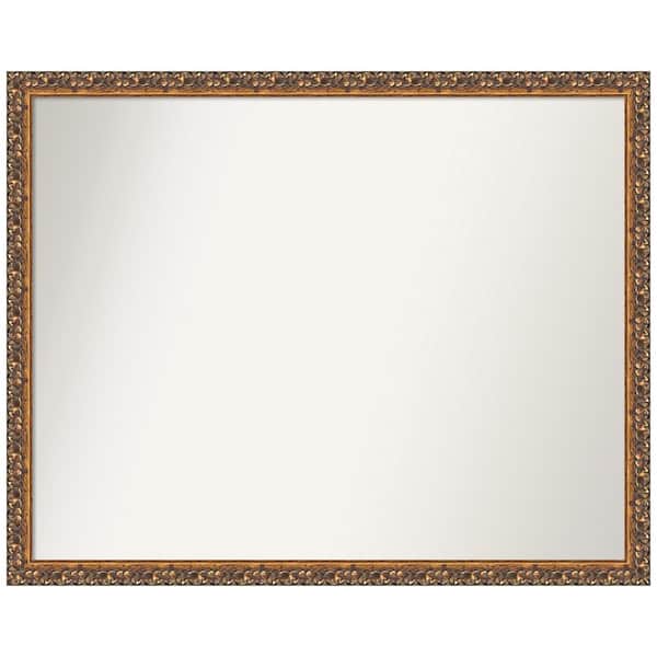 Amanti Art Antique Bronze 30 in. W x 24 in. H Non-Beveled Wood Bathroom Wall Mirror in Bronze