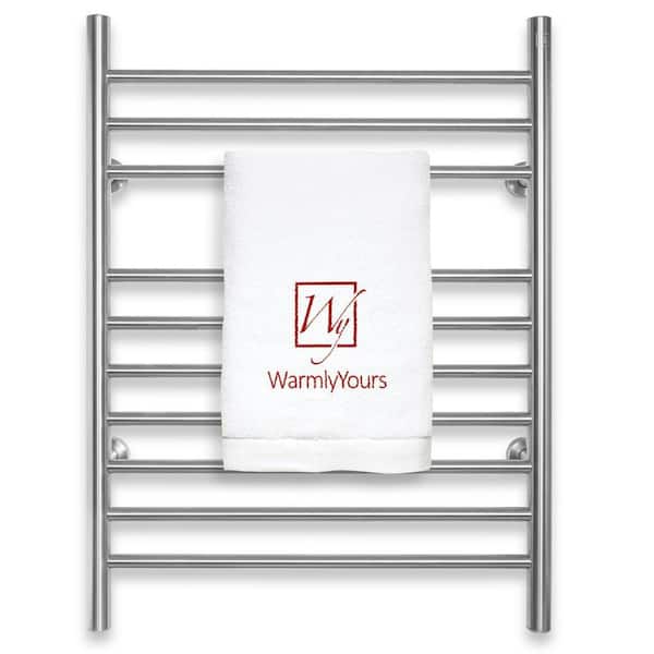 Infinity 10-Bars Hardwired and Plug-In 120 V 32 in. Towel Warmer in Brushed Stainless Steel