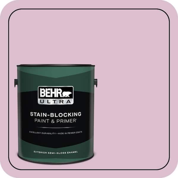 BEHR ULTRA 1 gal. #690C-3 Delicate Bloom Semi-Gloss Enamel Exterior Paint & Primer