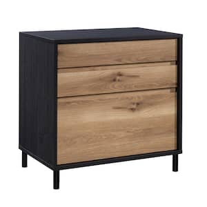 Acadia Way Raven Oak Lateral File Cabinet with Metal Feet