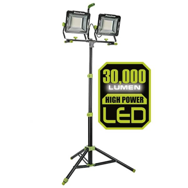 PowerSmith 30,000 Lumens Dual-Head LED Work Light with Tripod