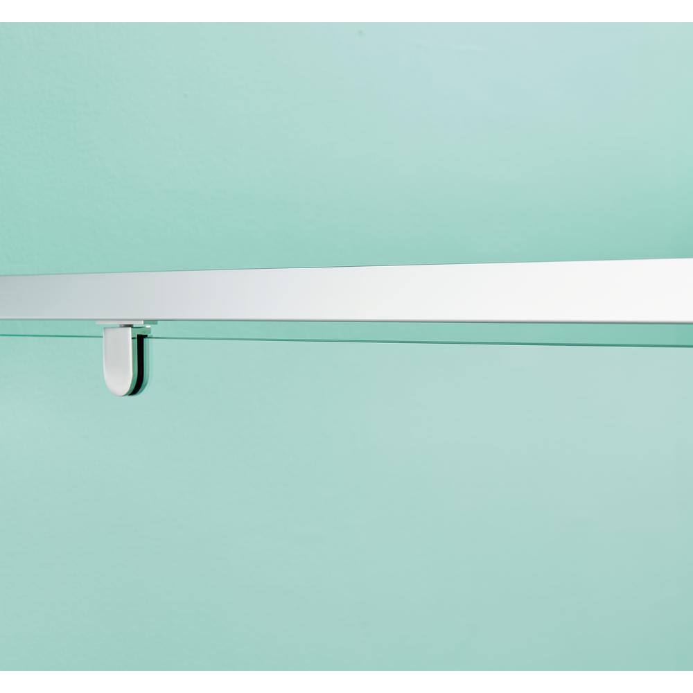 36'' W x 72'' H Clear Glass Pivot Shower Door with Chrome Frame