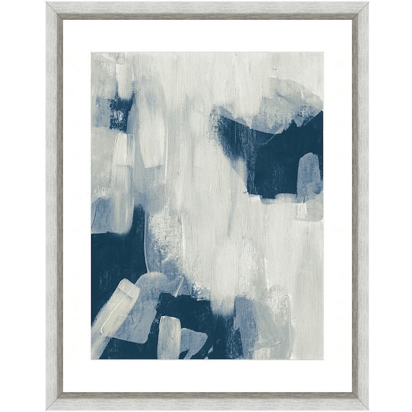 Vintage Print Gallery "Abstract brushstrokes II" Framed Archival Paper Wall Art (20 in. x 24 in. in full size)